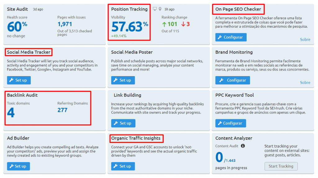 Semrush site audit example